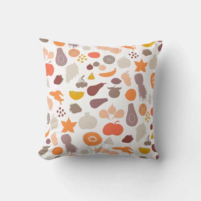 Cojín Decorativo Patrón de frutas (Anverso)