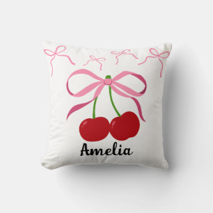 Cojín Decorativo Patrón de frutas de cerezas rojas