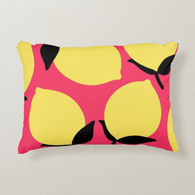 Cojín Decorativo Patrón de frutas de cítricos rojos Naranja botánic (Anverso)