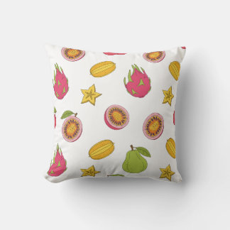 Cojín Decorativo Patrón de frutas exóticas - Mezcla de paraísos tro
