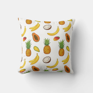 Cojín Decorativo Patrón de frutas tropicales