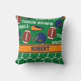 Cojín Decorativo Patrón de fútbol personalizado de SPORTE para cuev