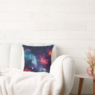 Cojín Decorativo Patrón de galaxia arco iris