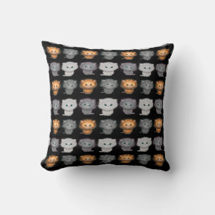 Cojín Decorativo Patrón de gatitos lindos y esponjosos