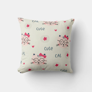 Cojín Decorativo Patrón de gato