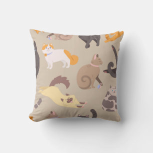 Cojín Decorativo Patrón de gato