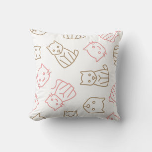 Cojín Decorativo Patrón de gato