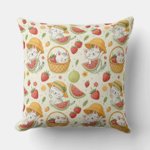 Patrón de gato de frutas de verano - Diseño de pic