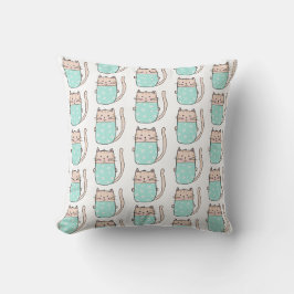 Cojín Decorativo Patrón de gato lindo