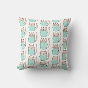 Cojín Decorativo Patrón de gato lindo