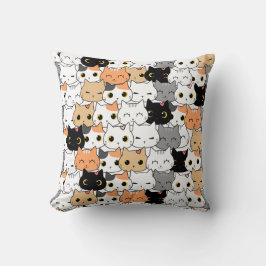 Cojín Decorativo Patrón de gato lindo