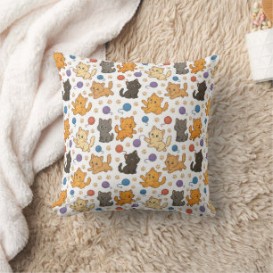 Cojín Decorativo Patrón de gato lindo
