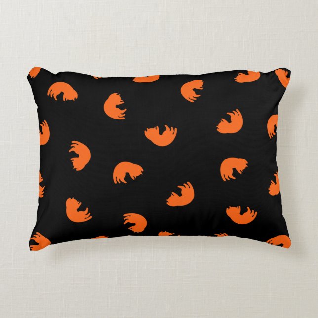 Cojín Decorativo Patrón de gato naranja (Anverso)