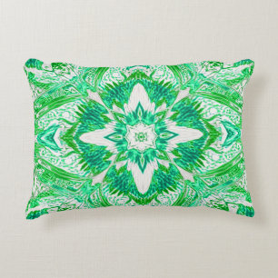 Cojín Decorativo patrón de geometría armonía verde