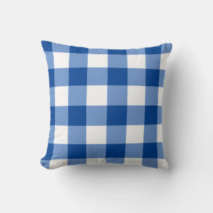 Cojín Decorativo Patrón de gingham azul