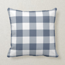 Patrón de Gingham blanco y azul de la marina