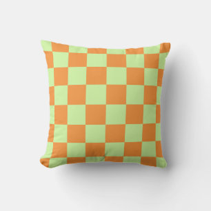 Cojín Decorativo Patrón de Gingham controlado por cítricos verdes n