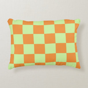 Cojín Decorativo Patrón de Gingham controlado por cítricos verdes n