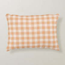Patrón de Gingham de Peach White Checkered