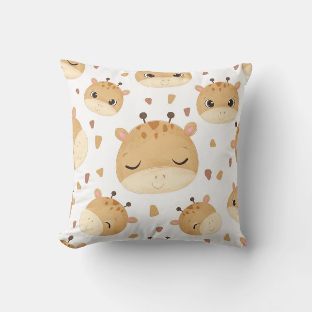 Cojín Decorativo Patrón de girafa adorable (Anverso)