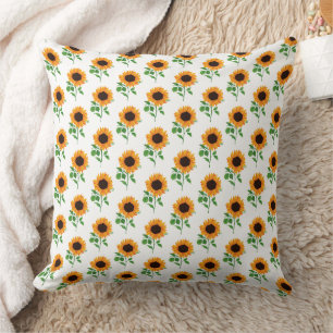 Cojín Decorativo Patrón de girasol amarillo floral