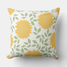 Cojín Decorativo Patrón de girasol en el país