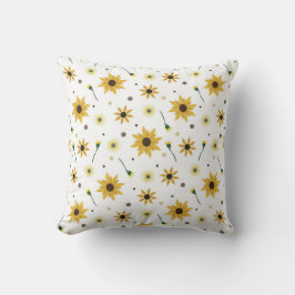 Cojín Decorativo patrón de girasoles sin soldadura
