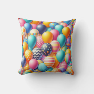 Cojín Decorativo Patrón de globos coloridos