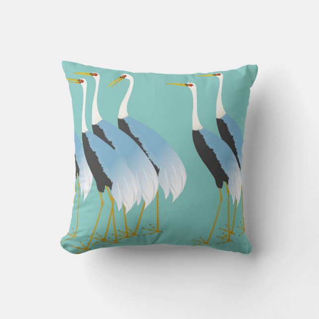 Cojín Decorativo Patrón de grana japonés (Anverso)