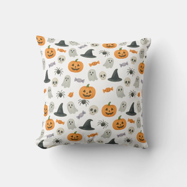 Cojín Decorativo Patrón de Halloween (Anverso)