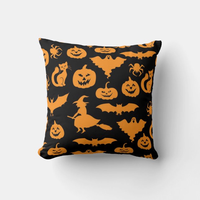 Cojín Decorativo Patrón de Halloween (Anverso)
