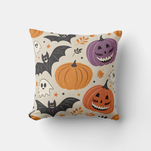 Cojín Decorativo Patrón de Halloween y otoño