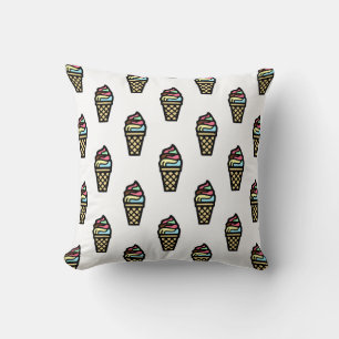 Cojín Decorativo Patrón de helado colorido