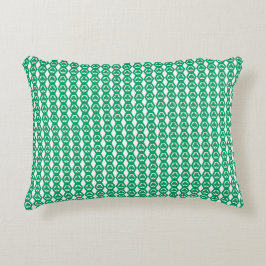 Cojín Decorativo Patrón de hexágono blanco verde trébol