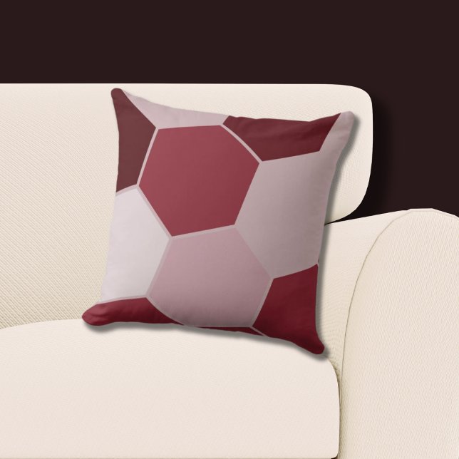 Cojín Decorativo Patrón de hexágono geométrico rosa (Pink Pillow with Hexagon Pattern)