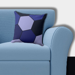 Cojín Decorativo Patrón de hexágono negro y azul