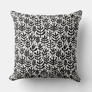 Cojín Decorativo Patrón de hierro - Blanco y negro