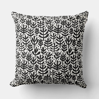 Cojín Decorativo Patrón de hierro - Blanco y negro