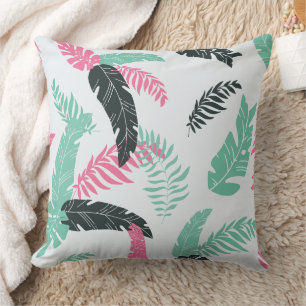 Cojín Decorativo Patrón de hoja botánica tropical