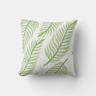 Cojín Decorativo Patrón de hoja de palma tropical sin soldadura