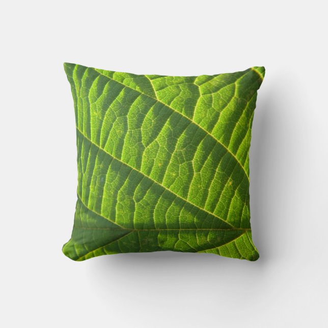 Cojín Decorativo Patrón de hoja verde de Guay (Anverso)
