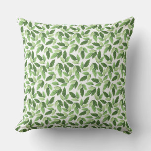 Cojín Decorativo Patrón de hoja verde personalizar