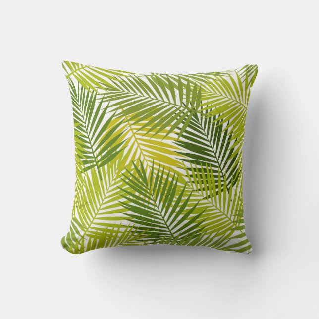 Cojín Decorativo Patrón de hojas (Anverso)