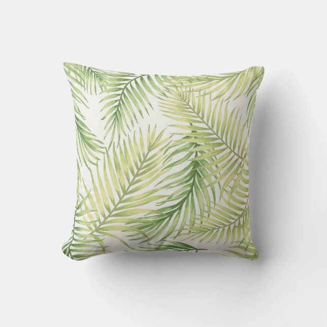 Cojín Decorativo Patrón de hojas (Anverso)