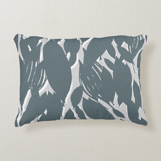 Cojín Decorativo Patrón de hojas (Anverso)