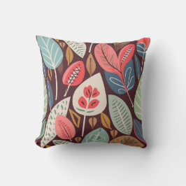 Cojín Decorativo Patrón de hojas abstractas