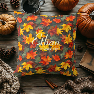 Cojín Decorativo Patrón de hojas de arce de otoño   Decoración acog