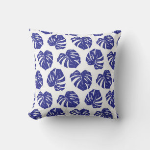 Cojín Decorativo Patrón de hojas tropicales de palmera