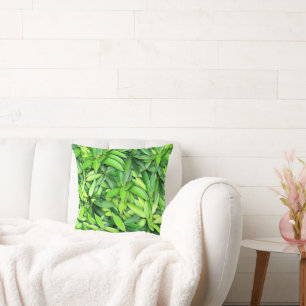 Cojín Decorativo Patrón de hojas verdes frondosas - Naturaleza Botá
