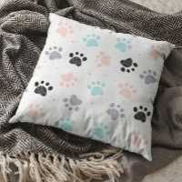Patrón de huellas de pata de perro